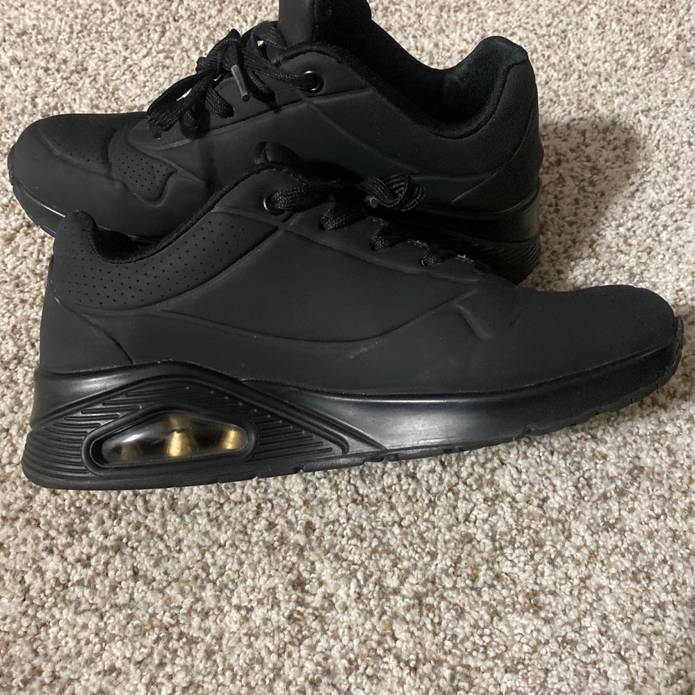 Skechers Women's UNO Stand On Air Lace Up Shoes Blk #73690 Size:7 111C